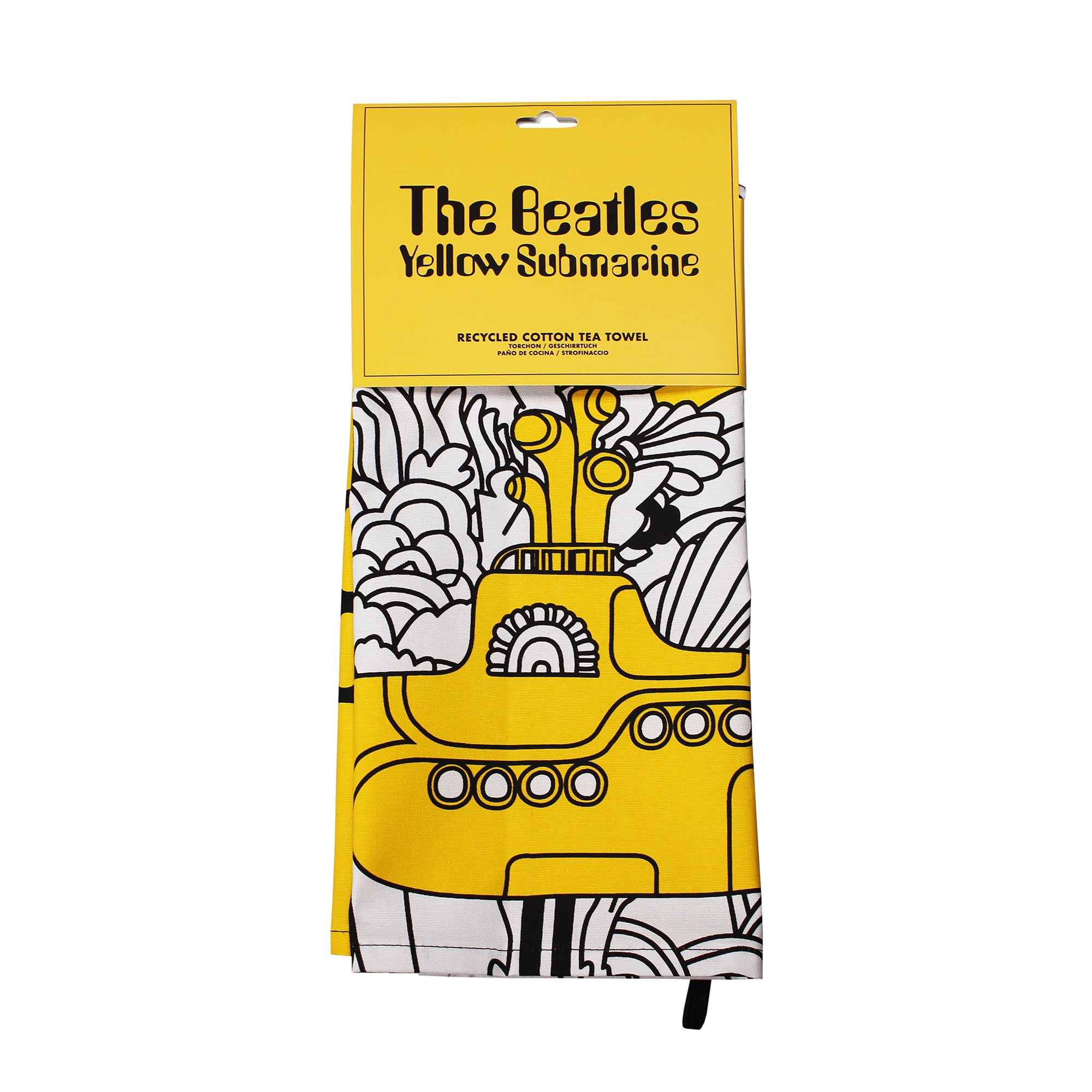 Recycled Cotton Tea Towel The Beatles Yellow Submarine – Half Moon Bay